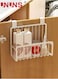 Kitchen Storage Basket,Over The Cabinet Door Grid Storage Holder,White