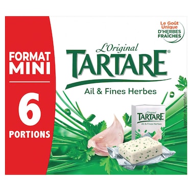 Tartare Garlic and Fine Herbs Cheese Portions, 96g