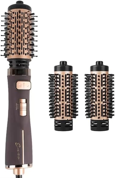 PrecisionWare Enzo EN-743 Rotating Hot Air Volumizer 2-in-1 Hair Dryer And Styler With Ionic Technology, Ceramic Coating, Adjustable Heat Settings, Multi-Directional Rotation, Intl Version