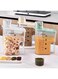 3pcs Kitchen Storage Containers, 2.8KG/2.8L Pantry Organizer for Cereal, Lentils, Pasta &amp; Sugar, Premium Quality Plastic Dispenser, Airtight, Moisture-Proof with Sealed Lid, Measuring Cup &amp; Pour Spout