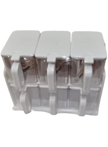 Timber Kitchen Organization Plastic Storage Jar Kitchen Storage Food Containers for Pantry - Cereal, Rice, Pasta, Flour and Sugar 6PCS/set Organization Container,Kitchen Airtight Plastic