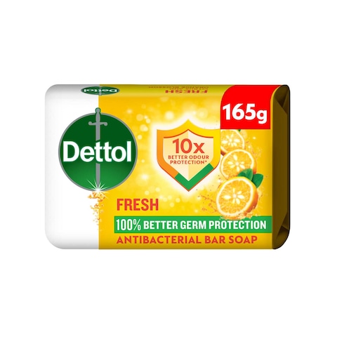 Dettol Fresh Bathing Soap, Citrus &amp; Orange Blossom Scent, 165g