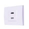 DKURVE 2Port USB HDMI Wall Face Plate Panel Outlet Socket, White
