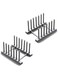 WinCheer 2 Pack Dish Rack Dishes Drainboard Drying Drainer Storage Holder Stand Plastic Kitchen Cabinet Organizer for Dish Plate Bowl Cup Pot Lid Book, Grey