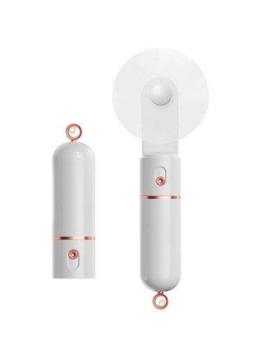 Ybaier Portable Handheld Fan, Mini Fan USB Rechargeable, 3 Speed Personal Small Pocket Fan, Battery Operated Fan, Travel Hand Fan for Girl Women Outdoor (White)