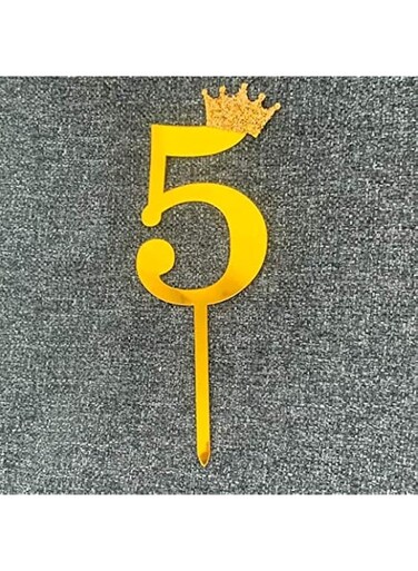 5th Birthday cake topper or 5th anniversary celebration Cake topper - Big Size Number 5 Cake Topper