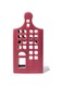 Hema Ceramic House Tealight Holder, Dark Red