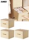 Set of 3 Home Collapsible Fabric Storage Cubes&iuml;&frac14;&OElig; Foldable Organizer with Handles&iuml;&frac14;&OElig;Storage Bins for Shelf, Home and Office&iuml;&frac14;&OElig;40 x 30x 20 centimeters, Beige