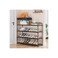 Sturdy multi-layer shoe cabinet for bedroom or rental. Space-saving storage shelf for any home!