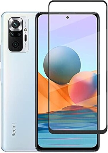 Muzz Redmi Note 10 Pro Max 3D Curved Full Coverage Premium Scratch Resistance 5D Touch Tempered Glass Screen Protector For Redmi Note 10 Pro Max