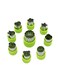 seven Fun and Versatile 9-Piece Vegetable Cutter Shapes Set for Kids Baking and Food Crafting, Includes Mini Pie, Fruit, and Cookie Stamps Mold in Green - Kitchen Accessories for Creative