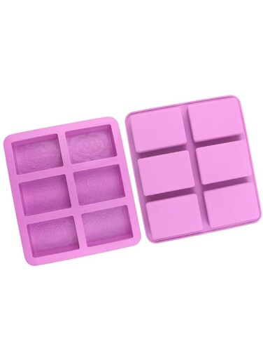 Flower Emboss Pattern Handmade Rectangle Oval Shape DIY Craft Cake Mould Pudding Candy Mold Silicone Soap Mold Soaps Supplies