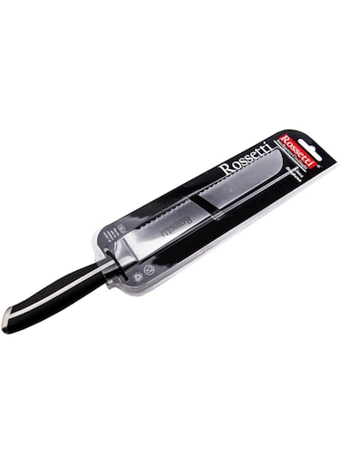 ROSSETTI INTELLIGENZA CASALINGHI Professional Stainless Steel Bread Knife   20cm   8 Inches   Sharp Edged Kitchen Knives Designed in Italy   Dishwasher Safe