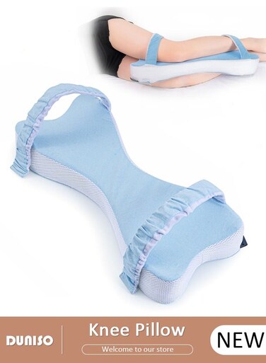Knee Pillow for Side Sleepers, Memory Foam Leg Pillow for Sleeping, Hip &amp; Leg Elevation for Pregnancy and Relief Lower Back Pain, Foldable Pillow with Removable and Washable Cover, Leg Positioner Pillows for Sciatica Relief, Back, Leg, Hip, Pregnancy and Joint Pain