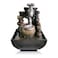 Modern Tabletop Water Fountain with LED Light, Quiet Pump, Decorative Indoor Zen Fountain