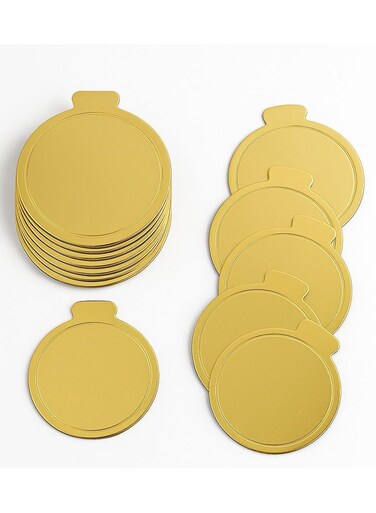 PACK Gold Round Cake Board &acirc;&euro;&ldquo; 9&Atilde;&mdash;9 cm   Luxury Single Cake&Acirc;&nbsp;Display&Acirc;&nbsp;Base