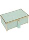 Philip Whitney Trinket Jewelry Box Organizer Mint Green Tassel - 8x5