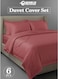 Premium Striped Duvet Set All Season &acirc;&euro;&ldquo; 6-Pieces Set Dusty Rose   King Size 220x240 cm   Ultra-Soft, Wrinkle-Resistant &amp; Made in Dubai   Includes Duvet Cover, Fitted Sheet (200x200 cm) &amp; 4 Pillowcases (50x70 cm)