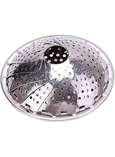 Stainless Steel Vegetable/Veggie Steamer Basket For Instant Cooking Pot With Handle And Legs, Foldable Food Container For Fish, Oyster, Crab, Seafood, Dumpling