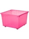 Ikea VESSLA Storage Crate with castors 39x39 cm (15 &frac14;x15 &frac14;) (39x39 cm, Pink)