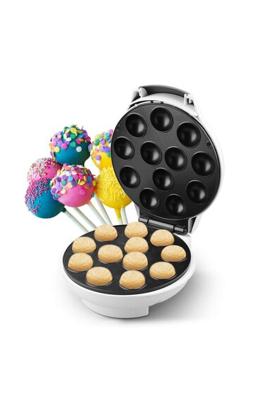 Pop Cake Maker 12 Slot&ndash; Electric Non-Stick Donut Machine with Cool Touch &amp; Indicator Lights