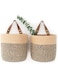 THE WHITE SHOP 2PCS Jute Wall Hanging Basket, Sturdy Construction, Ideal for Organizing Plants and Flowers (Size : Small)