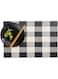 Restaurantware Carmel Mesh Black and White Vinyl Woven Placemat - Large Gingham - Heat Resistant, Stain Resistant - 16" x 12" - 6ct box -