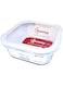sunray Borosilicate Glass Square Food Container - 1200ml