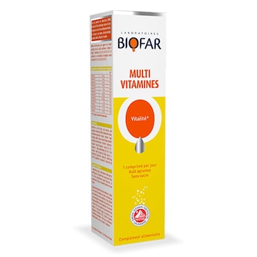 Biofar Vital Multivitamins Vitality Effervescent Tablets, Citrus Flavor, Pack of 20's