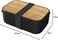 Umami Single Layer Bento Box Black &amp; Bamboo, 1000ml