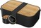 Umami Single Layer Bento Box Black &amp; Bamboo, 1000ml