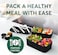 Umami Premium Nestable Bento Box Black &amp; Walnut, 1500ml