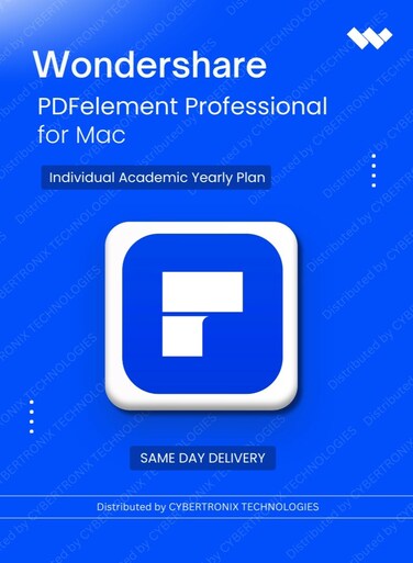Wondershare PDFelement Professional for Mac Individual Academic   1 Year   Digital License   Same Day Delivery