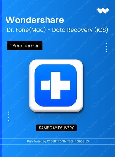 Wondershare Dr.Fone (Mac) - Data Recovery (iOS)   1 Year   Digital License   Same Day Delivery