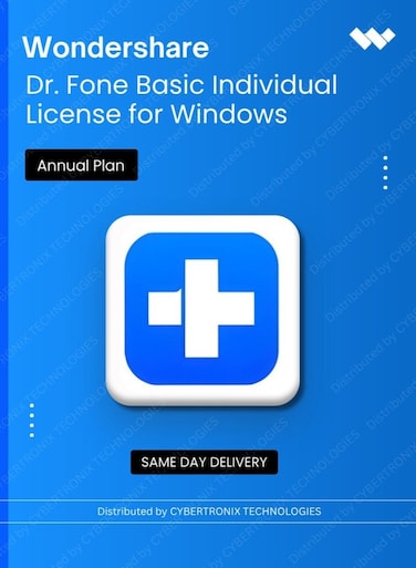 Wondershare Dr.Fone Basic Individual License for Windows   Annual Plan   Digital License   Same Day Delivery
