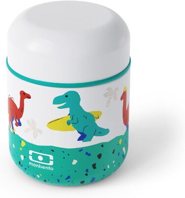 Monbento Kids' Insulated Food Jar, Blue Dino