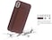case for iPhone X/iPhone Xs Magnetic Car Holder Cover Soft Silicone Horizontal and Vertical Kickstand Case Wrist Strap Shockproof Anti Fingerprint Case (iPhone X/iPhone Xs, Brown)