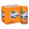 Fanta Orange Carbonated Soft Drink Can, 330ml Pack of 6