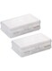 2Pcs Clear Double Layer Plastic Jewelry Box Organizer Storage Container for Earrings, Necklaces, Rings, Bead, Fishing Tackle, Jewelry, Pins, Hair Clips, Screws, Small Items Craft Box Case (10 Grid)