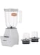 Geepas 3-in-1 Blender- GSB6104N  400W Powerful Motor with 2 Speed Setting and Pulse Transparent and Unbreakable Jars with Stainless Steel Blade,2 Grinder Attachments  Perfect for making Smoothies etc.
