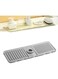 P PIPITA Silicone Faucet Draining Mat for Kitchen Sink, Kitchen Sink Splash Guard Draining Mat Dish Soap Sponge Holder Tray (Grey)