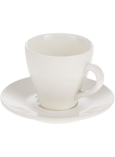 Symphony 60ml Contempo Espresso Cup &amp; Saucer Set - 8 Pieces,White