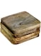 StonKraft Square Wooden Coasters for Tea &amp; Coffee &ndash; Handmade Set of 4   Handicraft Tabletop Decorative Coasters for Office, Home, Bar