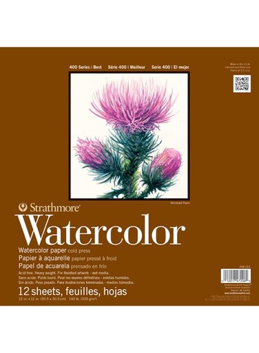 Strathmore WTRCLR 400 12X12 TAPE 12SH