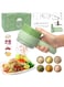 4 in 1 Handheld Electric Vegetable Cutter Set, Portable Mini Wireless Food Processor with Brush, Gatling Vegetable Cutter Electric Garlic Chopper for Garlic Pepper Chili Onion Celery Ginger Meat
