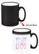 Color Changing Heat Sensitive Ceramic Mug, Image Revealed When HOT Liquid is Added! You me and the dog