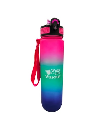 WASENAT 1000ML(1L) tritan pink water bottle bpa free for sports school small water bottle