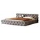 Cloud Cradle Tufted Upholstered King Size Bed (180 X 200 CM) Light Brown Chocolate Color