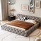 Cloud Cradle Tufted Upholstered King Size Bed (180 X 200 CM) Light Brown Chocolate Color