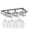 Stylish Under Cabinet Wine Glass Rack, Space-Saving Stemware Holder for Kitchen and Bar, Durable Metal Organizer in Sleek Black Design